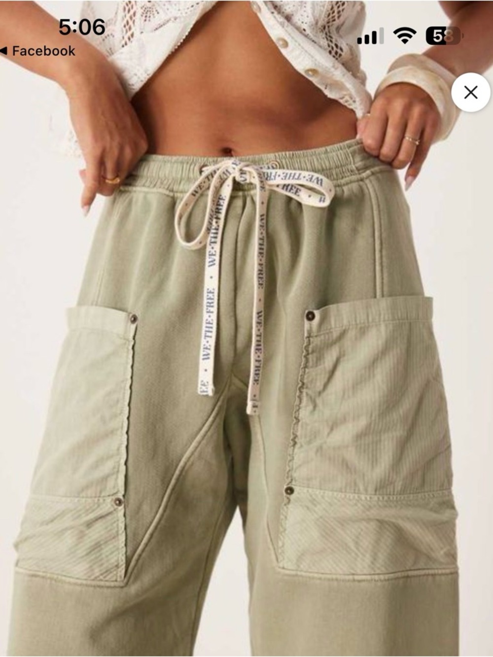We The Free Jet Set Barrel Pants, pre-owned- good